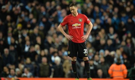 Gelandang Manchester United (MU) Nemanja Matic.