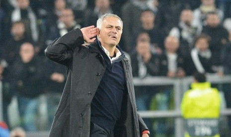 Reaksi Jose Mourinho seusai kemenangan Manchester United di kandang Juventus.