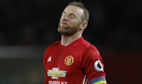 Penyerang Manchester United Wayne Rooney 