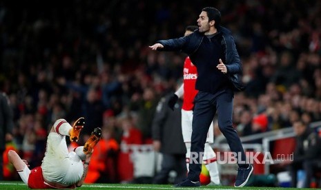 Reaksi Manager Arsenal Mikel Arteta.