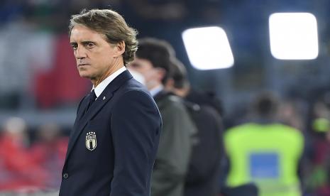 Pelatih Timnas Italia Roberto Mancini 