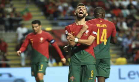 Pemain Portugal Bruno Fernandes.