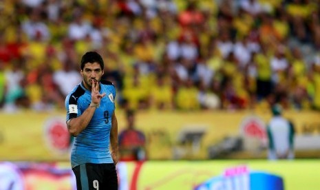 Striker timnas Uruguay, Luis Suarez.