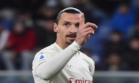 Penyerang AC Milan Zlatan Ibrahimovic.