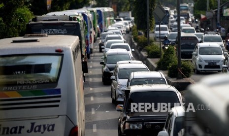 Kemacetan di jalur mudik Brebes Timur (ilustrasi)