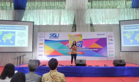 Rektor SGU Filiana Santoso dalam acara SGU Day.