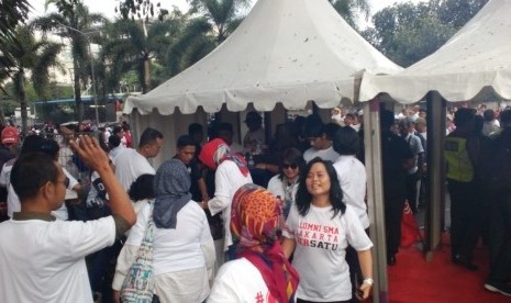 Relawan Jokowi-Ma'ruf mulai berdatangan memadati Sentul International Convention Center (SICC) pada Ahad, (24/2) sore. Mereka akan mengikuti Konvensi Rakyat Optimis Indonesia Maju. 