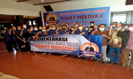 Relawan Kerja Erick Thohir (Raket Merdeka) Provinsi Sumatra Utara (Sumut) mendeklarasikan dukungannya.