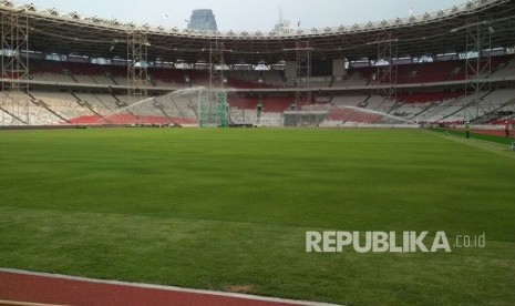 Suasana Stadion Utama Gelora Bung Karno Senayan Jakarta pada Selasa (31/10).