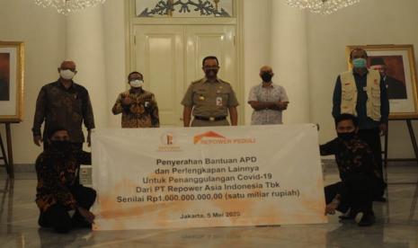 Repower Asia Salurkan APD Senilai Rp 1 Miliar ke Pemprov DKI.