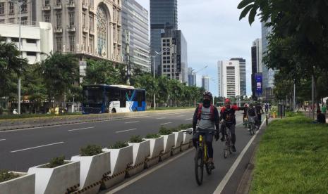 Republika mengadakan acara Gowes Republika bagi seluruh karyawannya, Sabtu (1/1). Acara ini dilakukan sebagai rangkaian milad Republika yang ke-29.