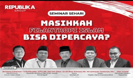 Republika menggelar seminar bertema Masihkah Filantropi Islam Bisa Dipercaya? yang digelar di Kantor Harian Republika, Jakarta Selatan, Kamis (14/7/2022).   