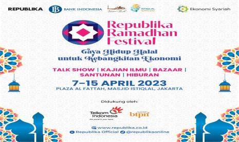 Republika Ramadhan Festival. Republika Ramadhan Festival (RRF) resmi digelar mulai hari ini, Jumat (7/4/2023). Acara yang berlangsung hingga Sabtu (15/4/2023) di Masjid Istiqlal ini akan menghadirkan serangkaian kegiatan.