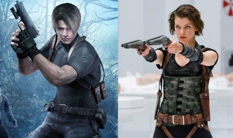 Resident Evil versi animasi dan manusia. 