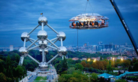 restoran di atas langit Brussel Belgia 