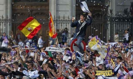 Ribuan orang rayakan kemenangan Real Madrid