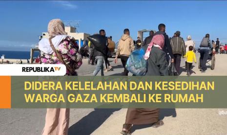 Ribuan warga Palestina yang mengungsi di Gaza Selatan bersiap untuk kembali ke rumah.