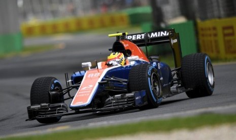 Rio Haryanto saat sesi latihan pertama GP Australia.