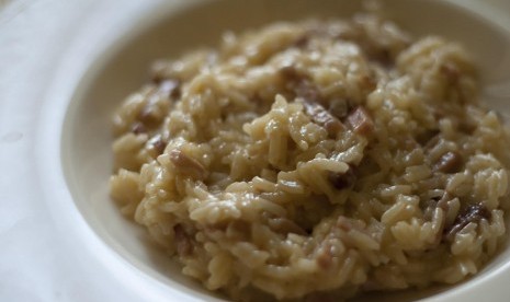 Risotto dari beras berbulir medium bisa jadi pilihan sarapan penuh energi.