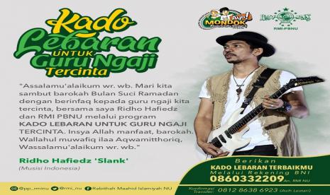 RMI NU membuat Program Kado Lebaran Untuk Guru Ngaji Tercinta