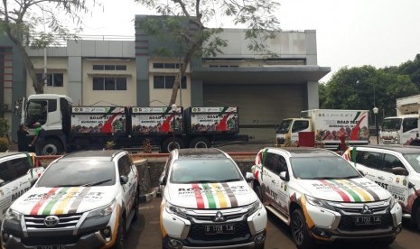 Road show uji jalan bahan bakar B30 pada kendaraan bermesin diesel di Gedung Lemigas, Kementerian ESDM, Jakarta Selatan, Kamis (5/9).