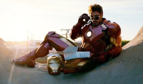 Robert Downey dalam perannya sebagai Iron Man