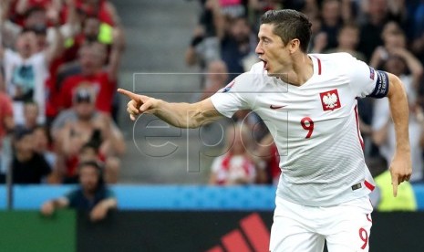 Kapten timnas Polandia Robert Lewandowski. 