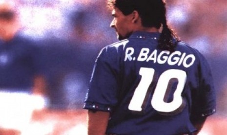 Roberto Baggio mantan bintang sepak bola Italia.