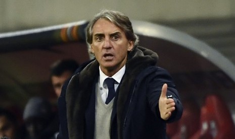 Pelatih Italia Roberto Mancini.