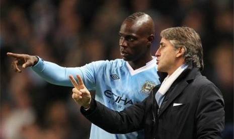 Roberto Mancini dan Mario Balotelli