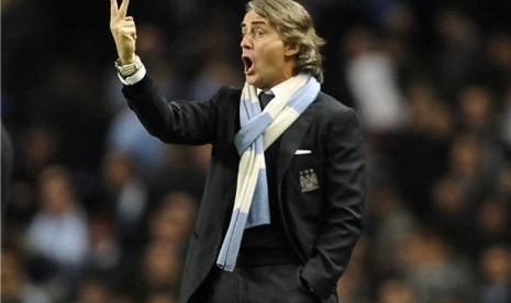 Roberto Mancini, manajer Manchester City