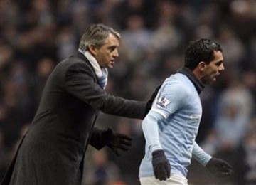 Roberto Mancini-Carlos Tevez