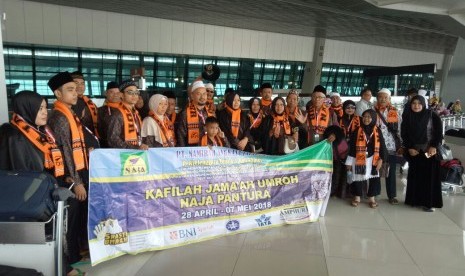 Rombongan kloter ke-9 jamaah umrah Naja Pantura.