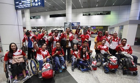 Rombongan Para Games Indonesia yang akan berlaga di ASEAN Para Games 2017 Kuala Lumpur.