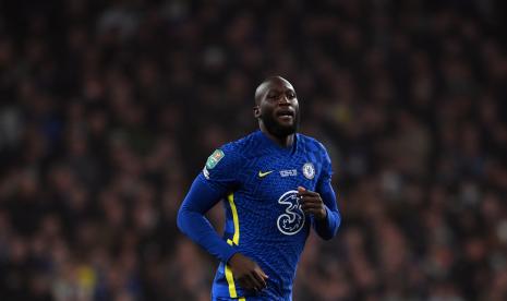 Romelu Lukaku dari Chelsea. Inter Milan berniat untuk meminjam Lukaku musim depan.