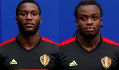 Romelu Lukaku (kiri) dan Jordan Lukaku