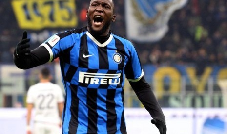 Penyerang Inter Milan Romelu Lukaku.