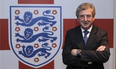 Roy Hodgson, manajer timnas Inggris, berpose di tunel Stadion Wembley, London, pada awal Mei lalu. 