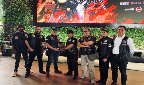 Royal Riders Indonesia (RoRI) menggelar konferensi pers Jambore Internasional Royal Enfield 2019 di Jakarta, Sabtu (3/8). 