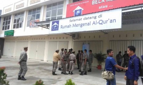 Ruko Rumah Mengenal Alquran (RMA) di Jalan Bung Karno, Mataram, Nusa Tenggara Barat (NTB) yang diduga sebarkan aliran sesat.