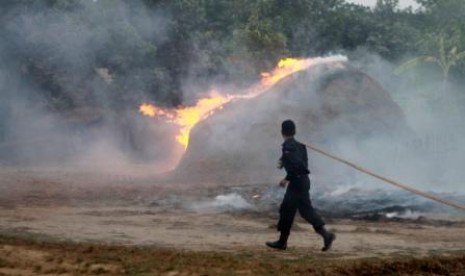 Rumah dan masjid milik Muslim Myanmar Dibakar.