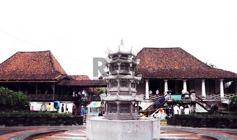  Rumah Kapitan Tjoa Ham Him yang merupakan bangun terbesar di Kampung Kapitan, Palembang, Sumsel. (Republika/Maspril Aries).