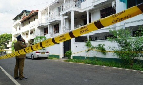 Rumah pelaku pengeboman di gereja dan hotel di Sri Lanka.