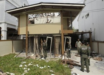  Rumah yang disewa Saeid Moradi di Bangkok yang meledak, Rabu (15/2).