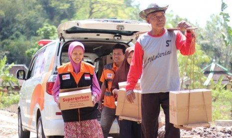 Rumah Zakat melakukan ekspedisi Superqurban di dusun Ngampel, Wonogiri.