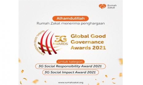 Rumah Zakat menerima penghargaan Global Good Governance Awards 2021.