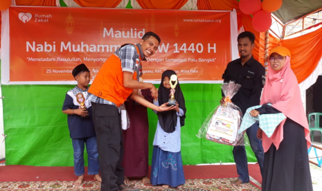 Rumah Zakat menggelar acara Gebyar Maulid Nabi Muhammad SAW, Sabtu (24/11) di Donggala.