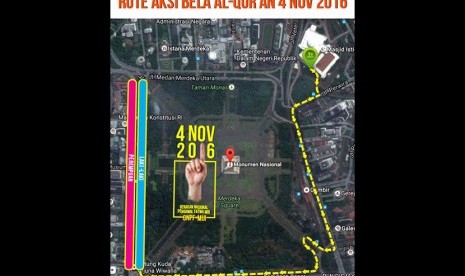 Rute Demo Bela Al-Quran 4 November