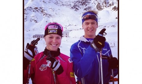 Sadie Bjornsen (kiri) dan Erik Bjornsen