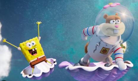 Salah satu adegan film SpongeBob SquarePants terbaru, Saving Bikini Bottom: The Sandy Cheeks Movie.